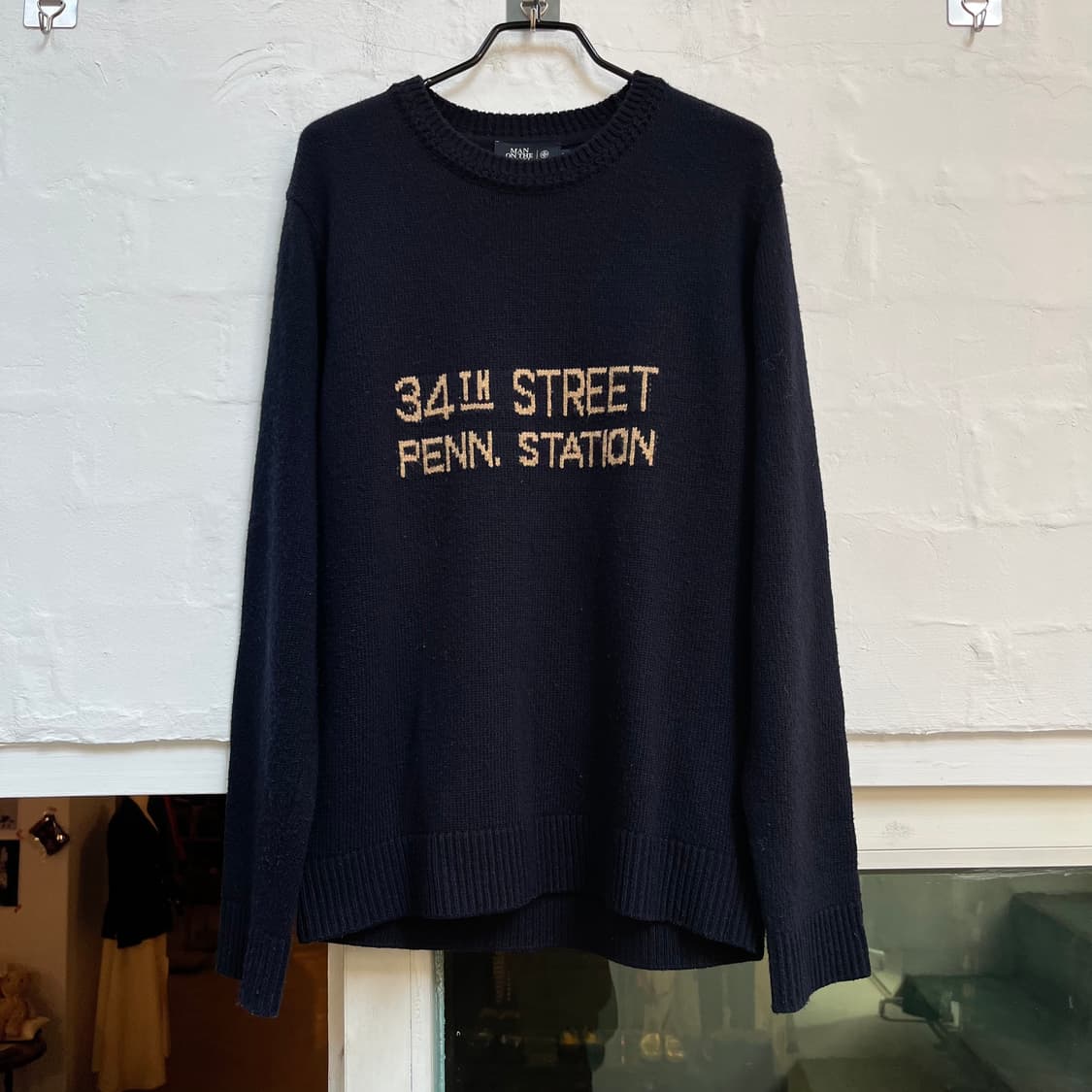 Man on the boon 네이비 울 혼방 니트 S 상품이미지1