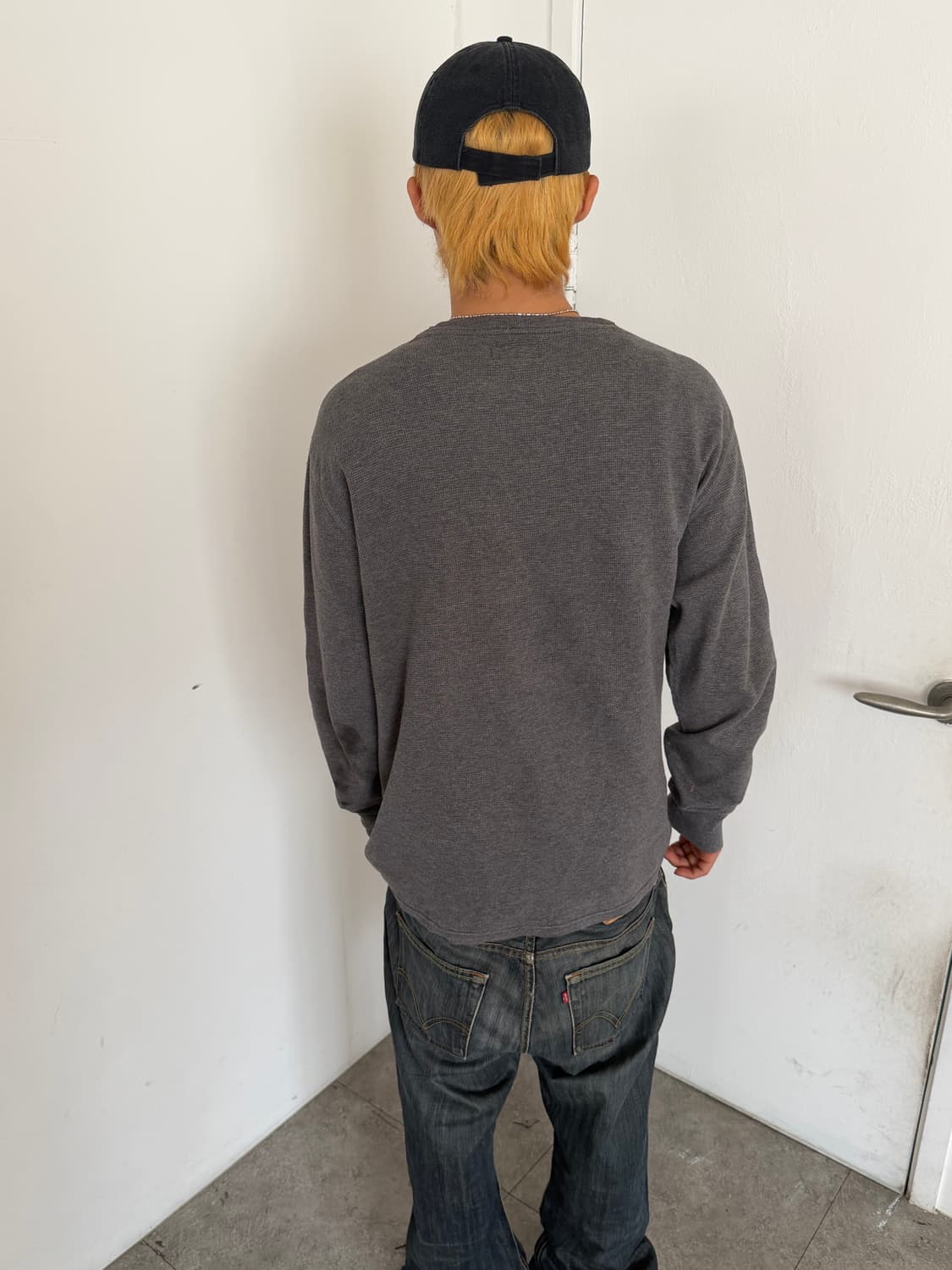 폴로 와플 롱슬리브 그레이 상품이미지6