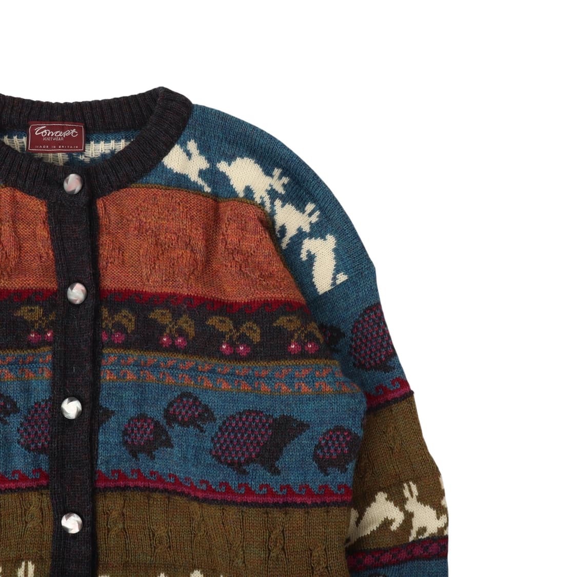 90s Concept 브리티안 울 니트웨어 가디건 상품이미지3