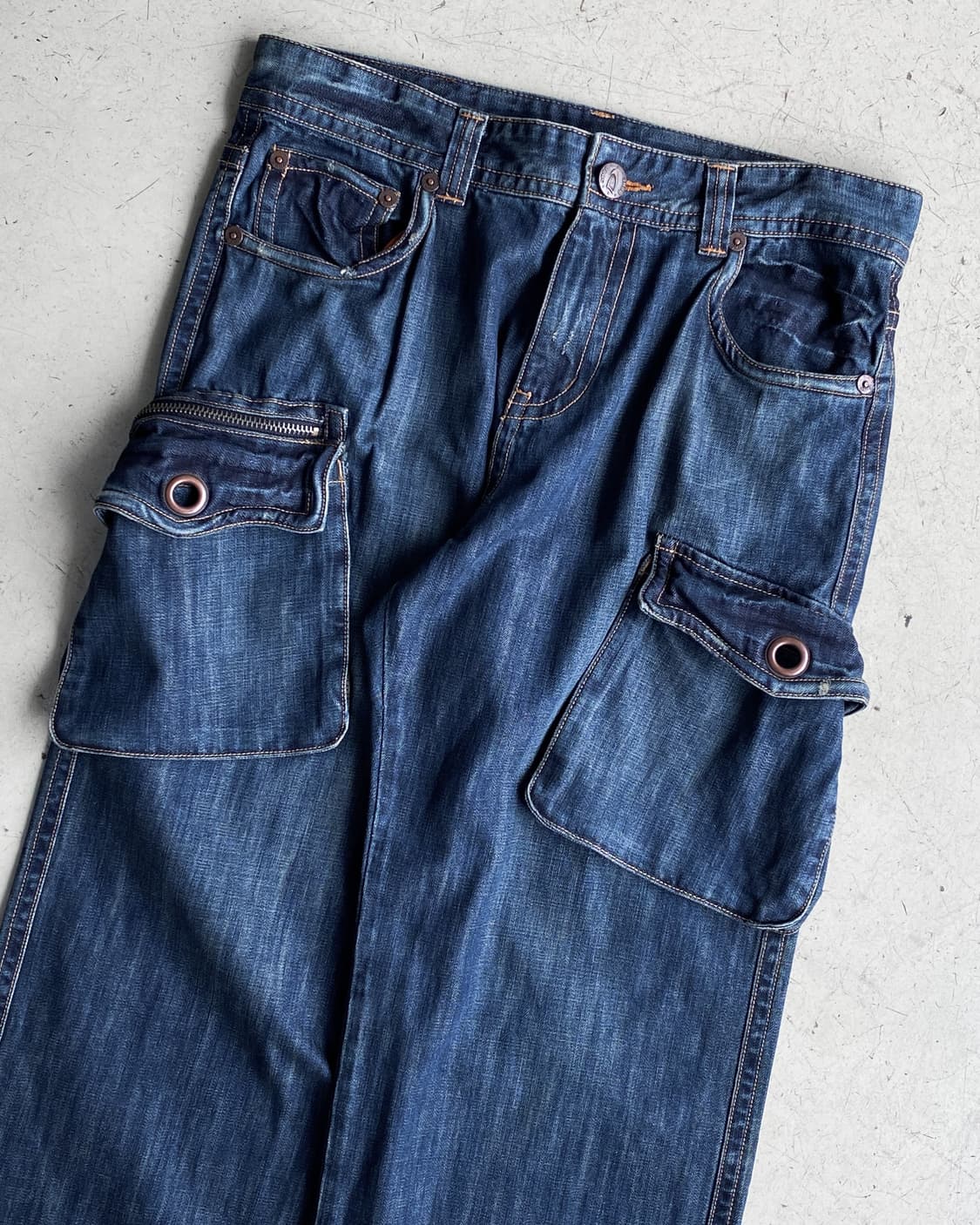 DOHC Y2K 프론트 빅 포켓 와이드 데님 팬츠 상품이미지4