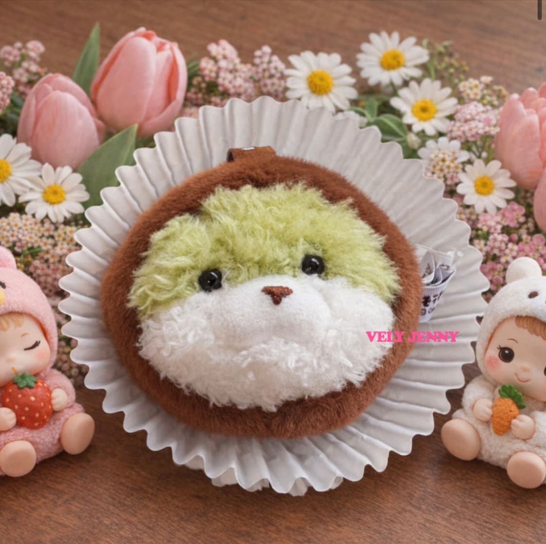 새상품) 정품 두쫀쿠 우소우소짱 키링 열쇠고리 가방고리 두쫀쿠 키링 상품이미지1