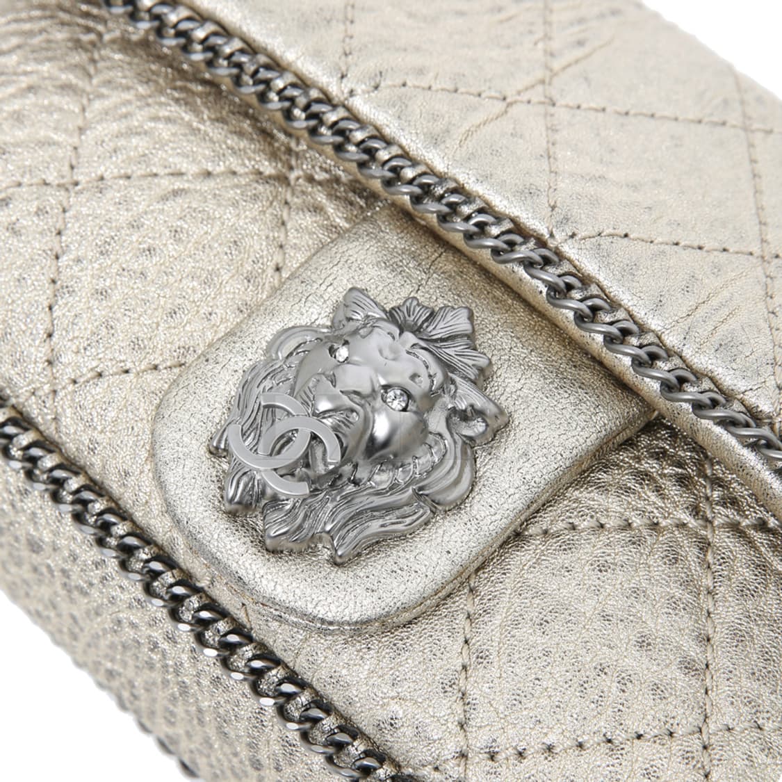 샤넬 칼라거펠트 라이언 체인백 메탈릭골드 플랩 숄더 상품이미지7