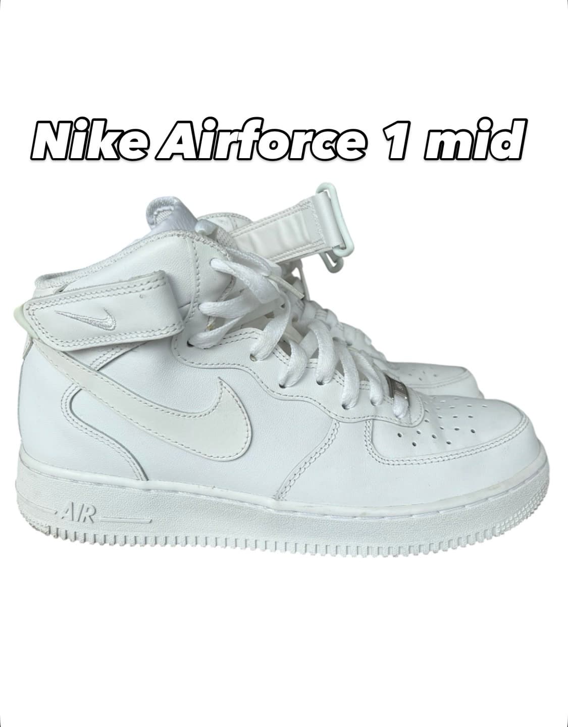 나이키 에어포스1 미드 화이트 백포스 상품이미지1