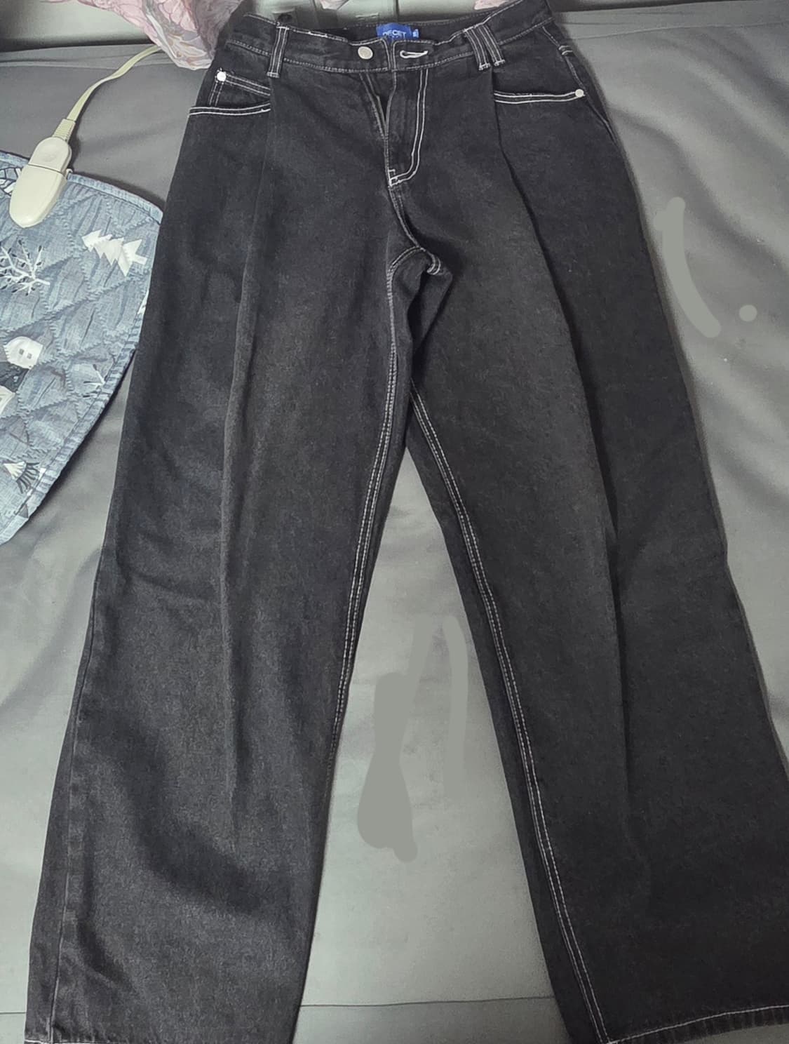 데케트 디프 플리츠 와이드 데님 팬츠 26사이즈 상품이미지2