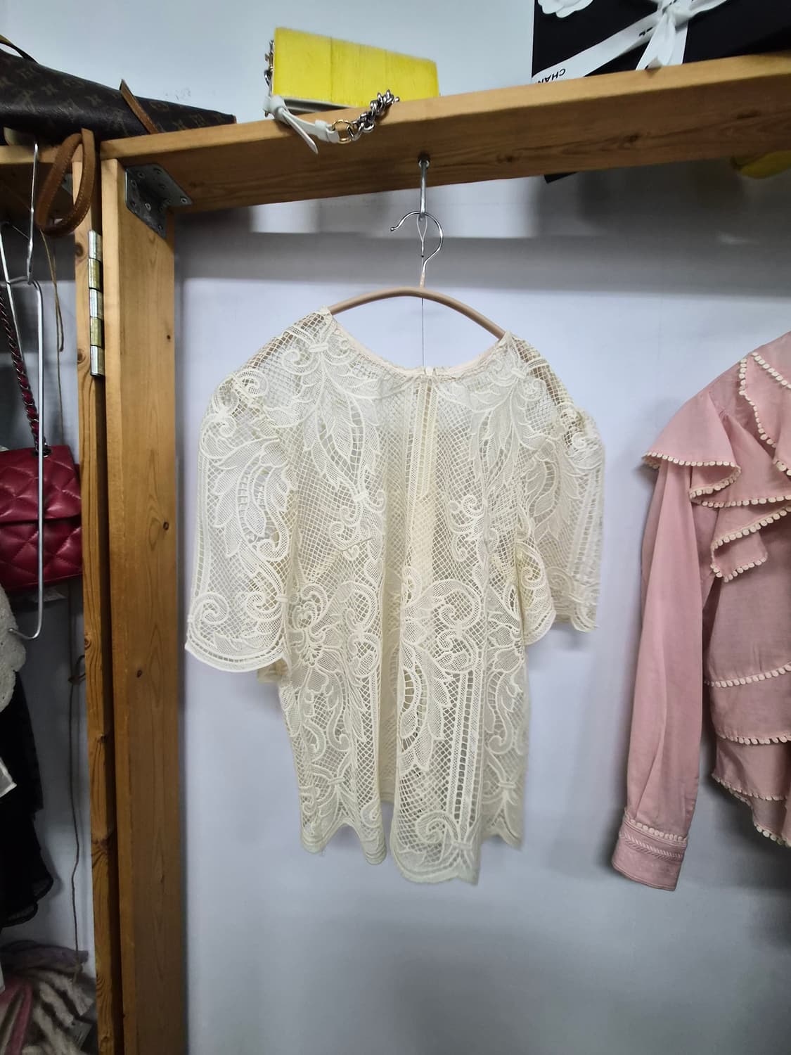 1.자라 멜빵 데님 스커트 2.자수레이스 블라우스 상품이미지6