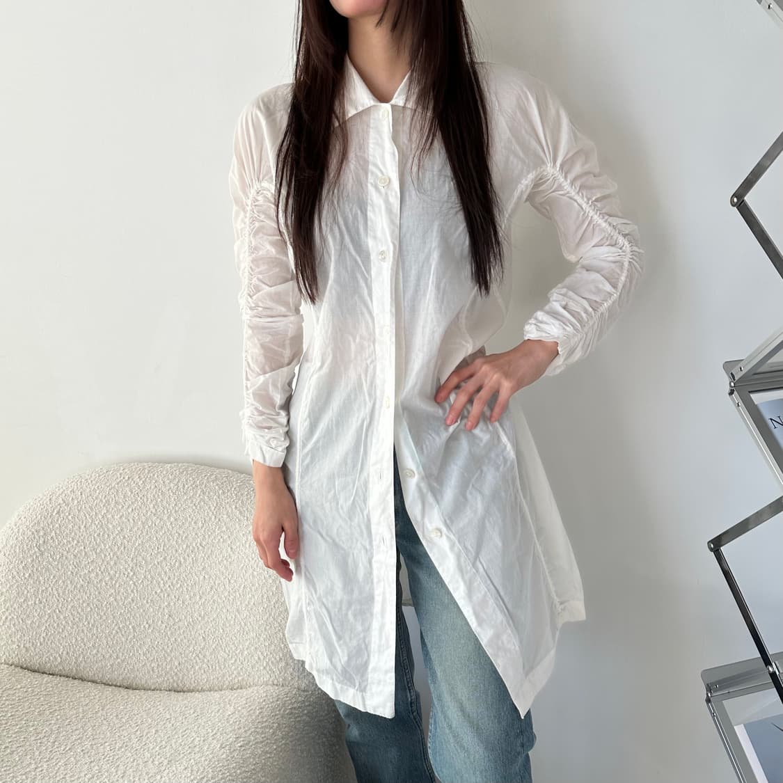 이세이미야케 issey miyake 플리츠 롱셔츠 상품이미지2