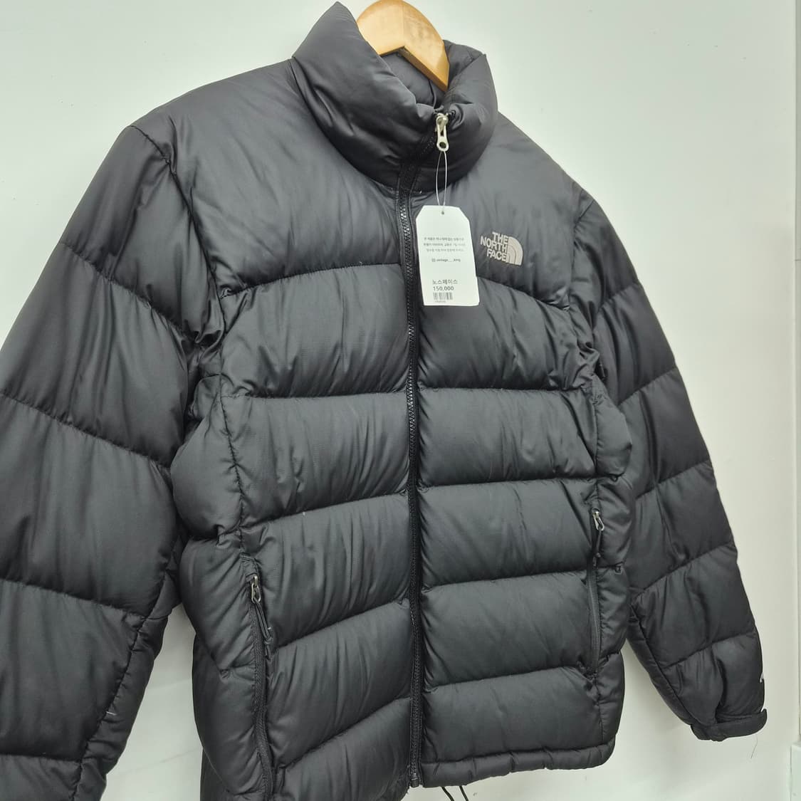 노스페이스 블랙 패딩 점퍼 남녀공용 S 상품이미지2