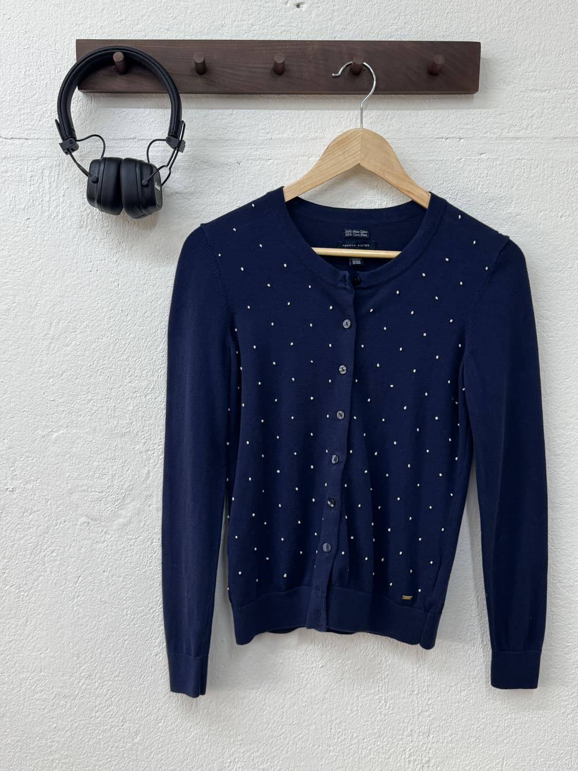 타미힐피거 피마코튼 도트 가디건(T7) 상품이미지1