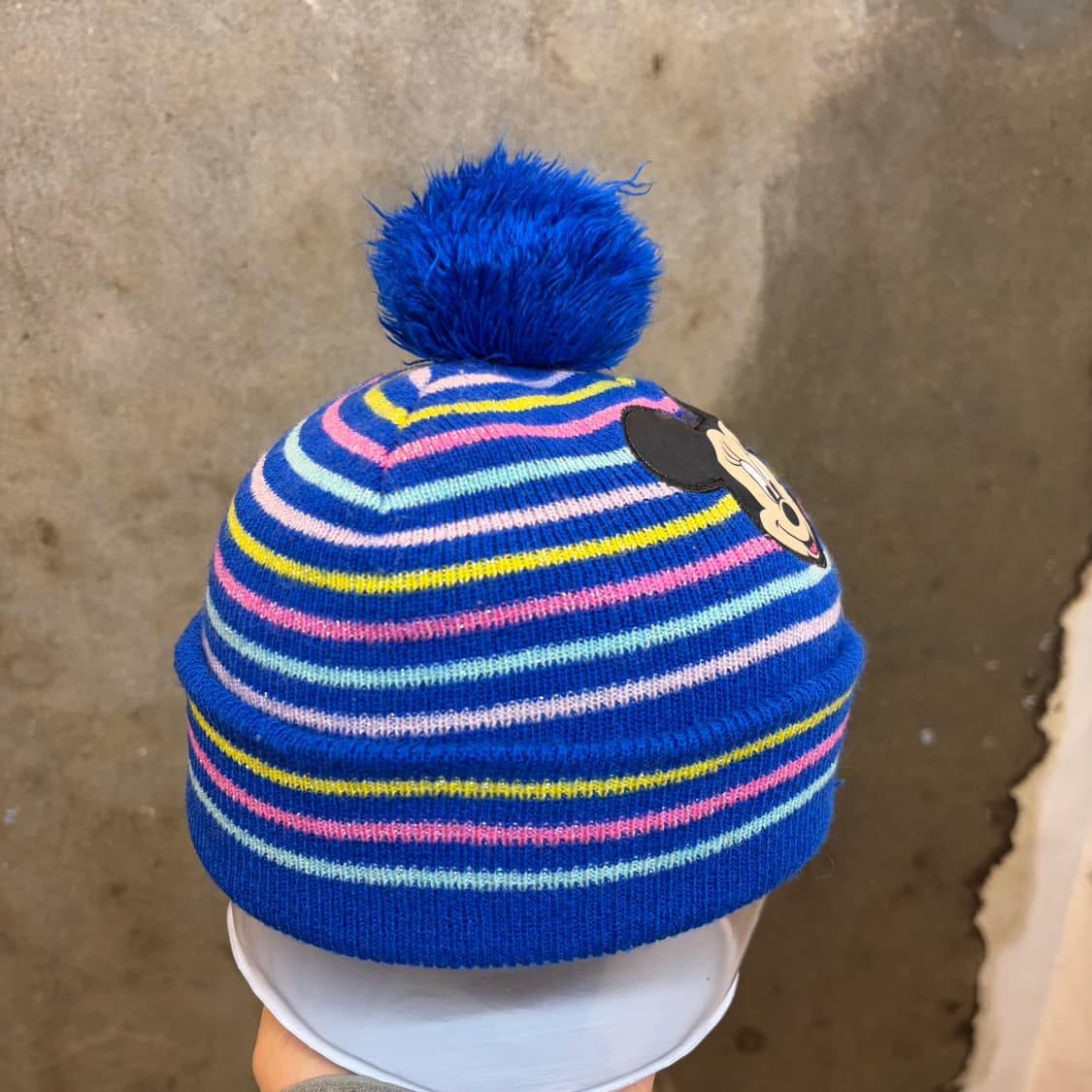 USA 빈티지 디즈니 미키마우스 스트라이프 니트 비니 상품이미지5