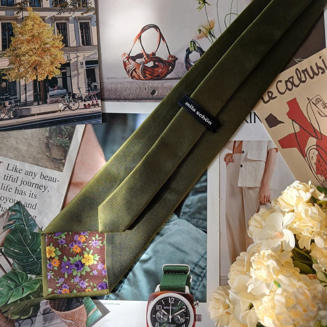 밀라숀 실크 그린 솔리드 넥타이 9.5cm A등급 A19757
 상품이미지4