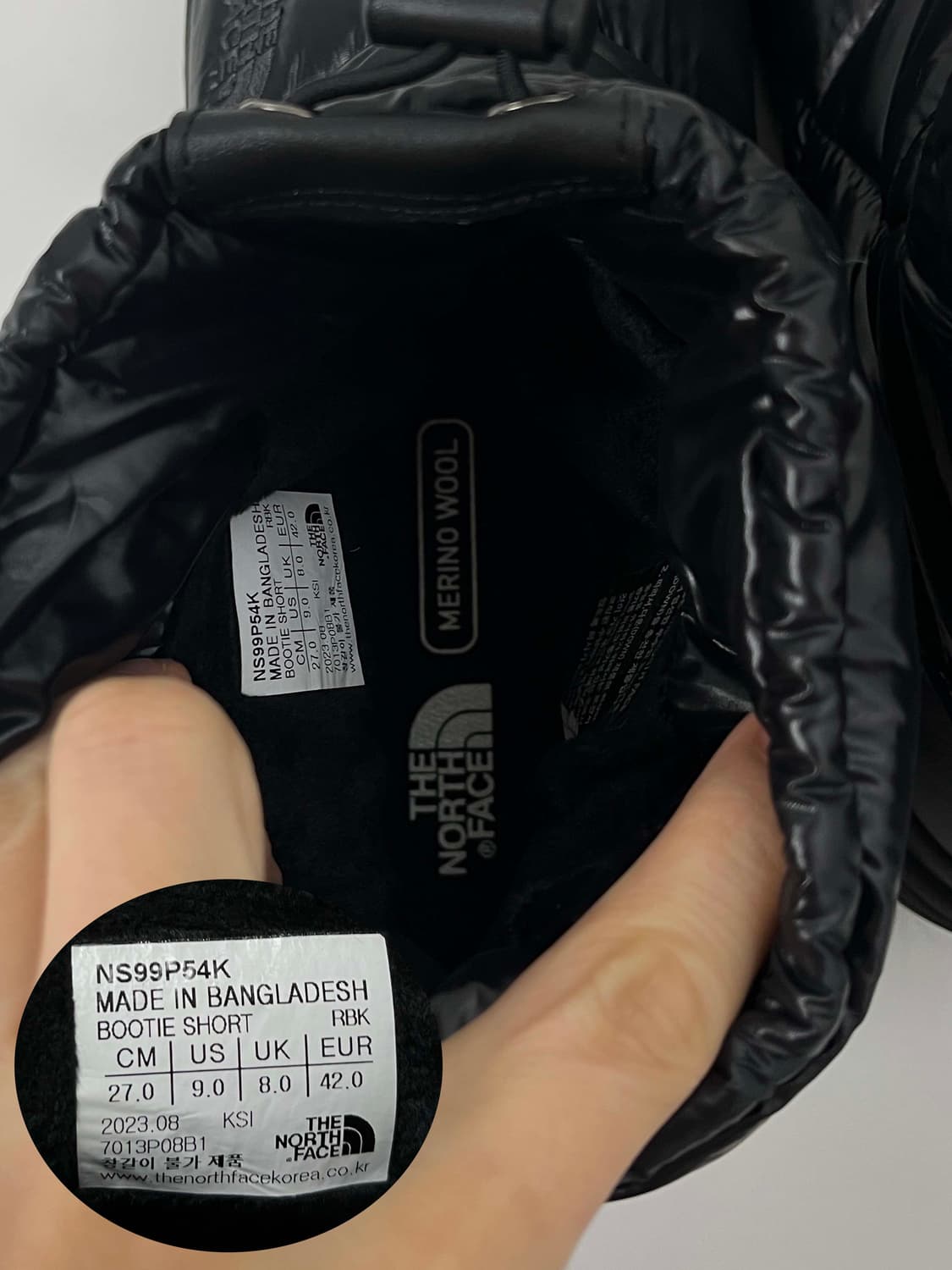 노스페이스 화이트라벨 부티숏 프리미엄 구스다운 패딩부츠 270 상품이미지6