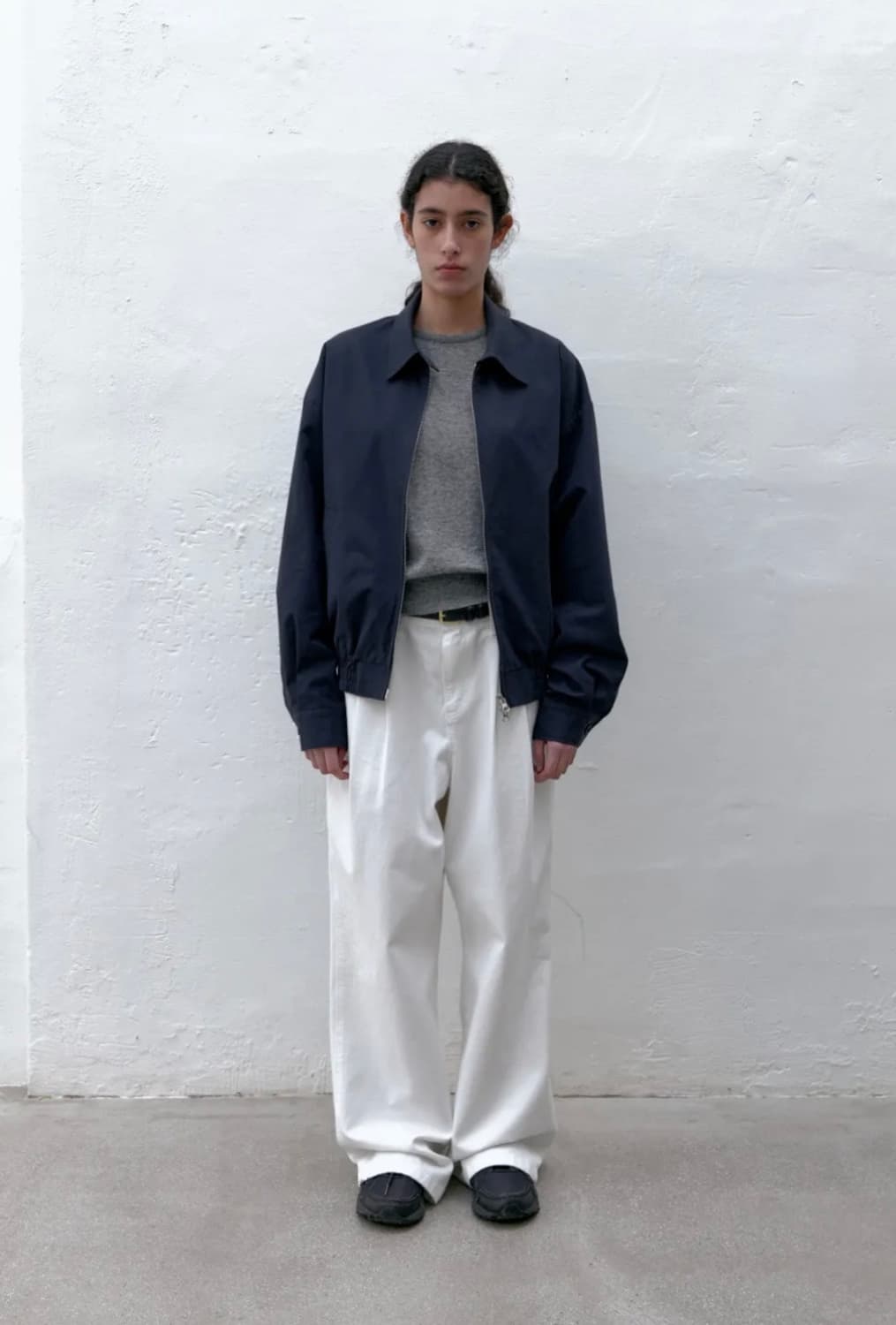 포저 poszer 코튼 블루종 자켓 네이비 상품이미지2