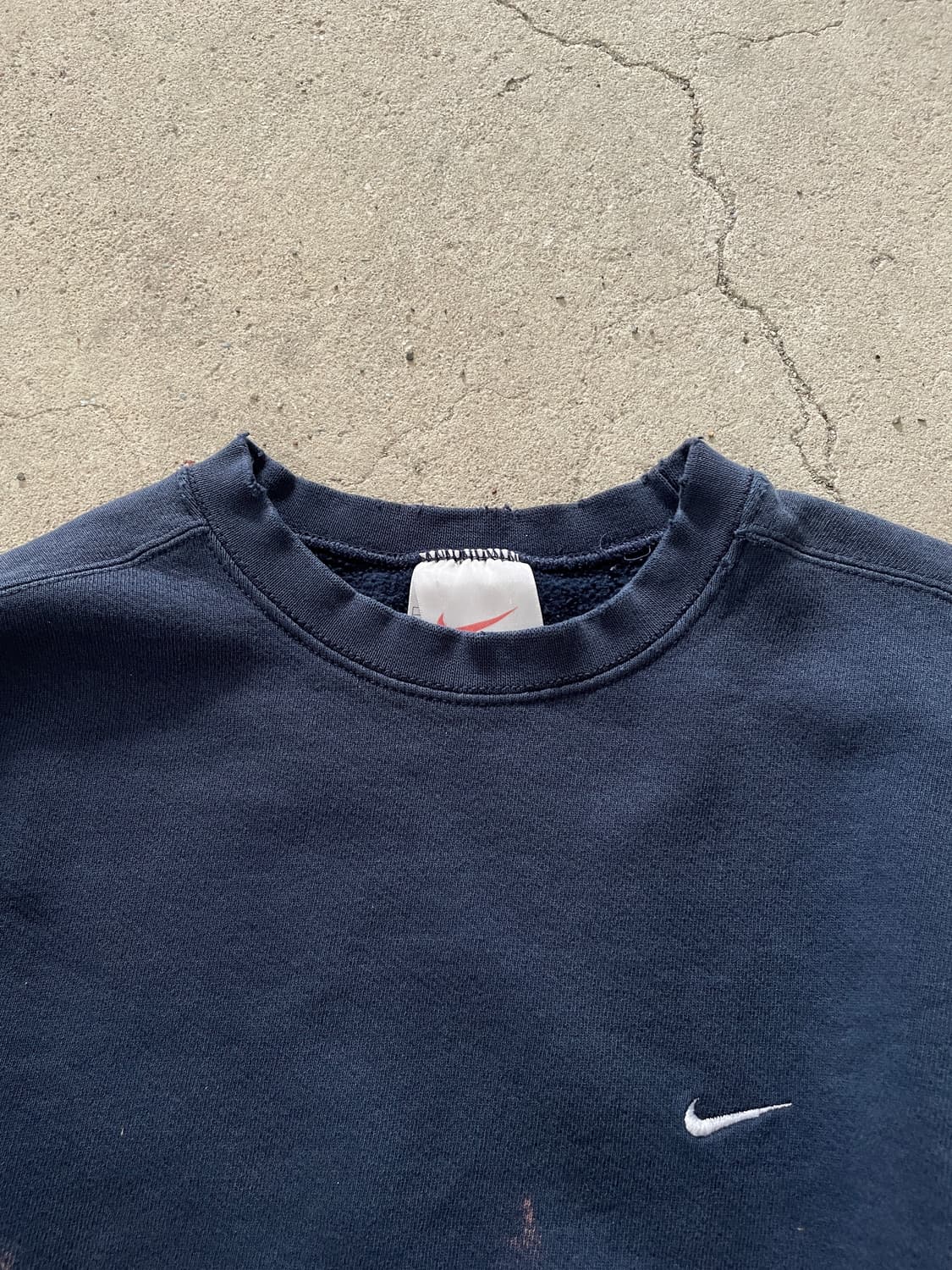 USA Made)90s Nike Swoosh Faded Navy 상품이미지5