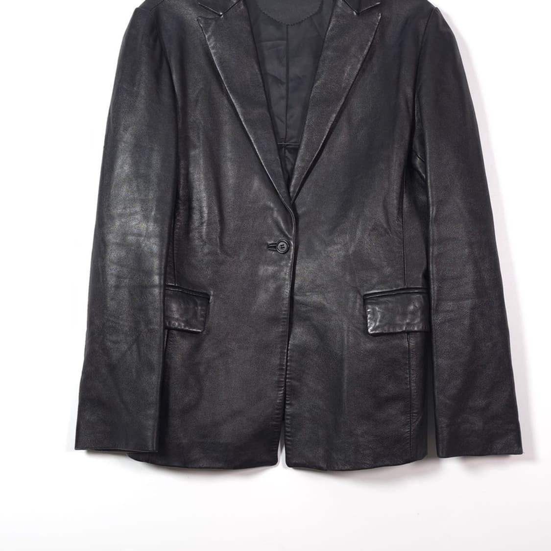 리얼 양가죽 원버튼 레더 블레이저 88 상품이미지4