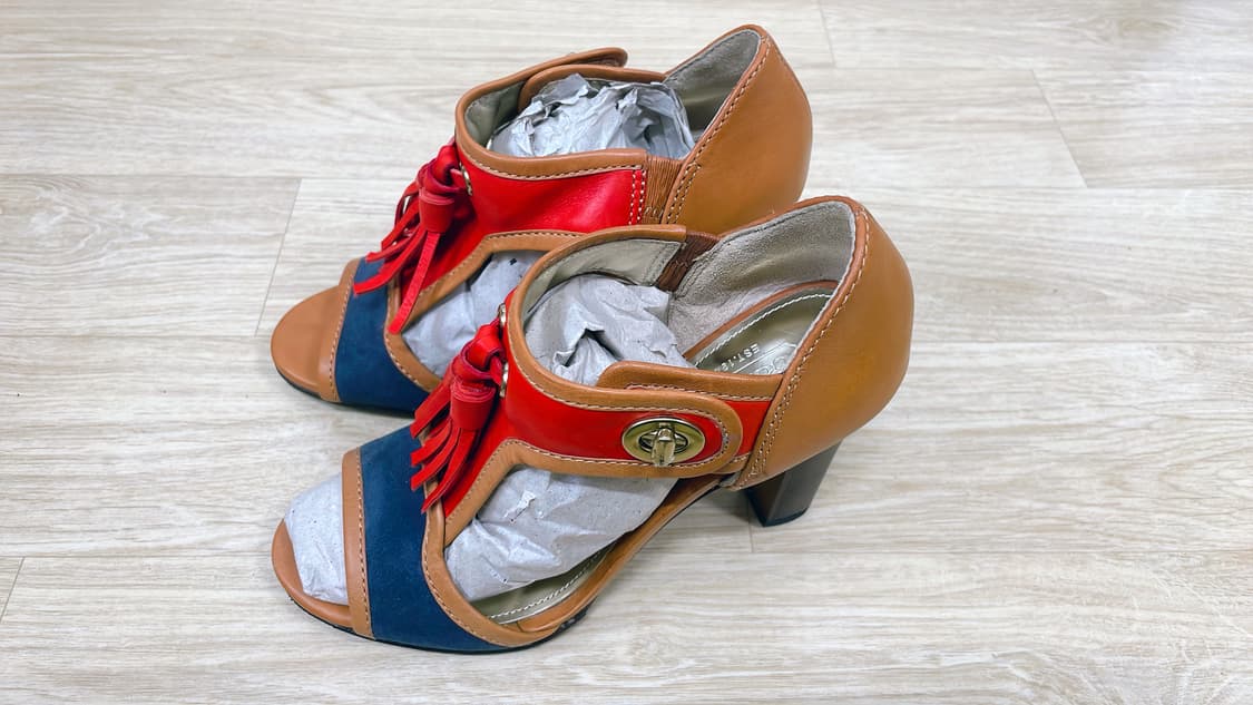 COACH 코치 브라운 가죽 태슬 샌들 밑창 보강 완료 상품이미지3