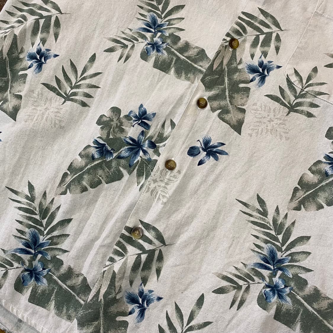 빈티지 플라워 실크 반팔 셔츠 상품이미지3