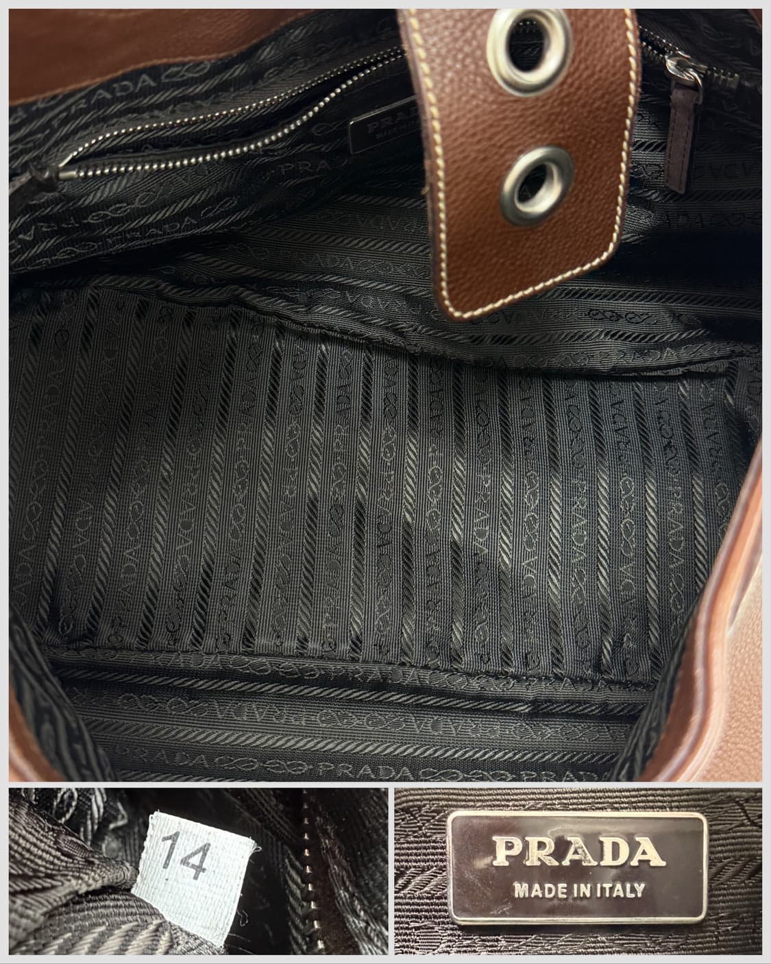 프라다 비텔로 다이노 스티치 문 숄더백 상품이미지8