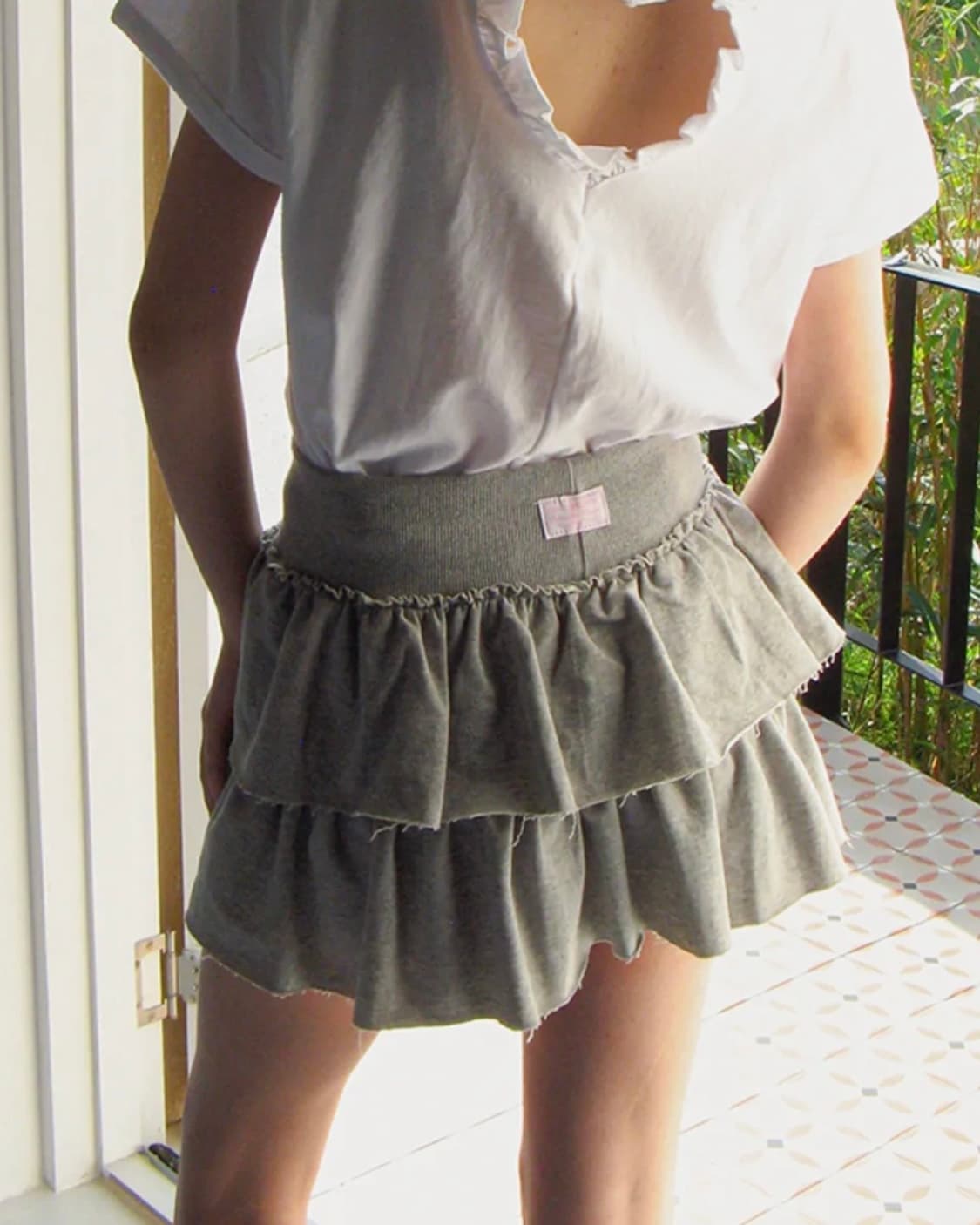 론론 캉캉 치마바지 (그레이) 상품이미지4