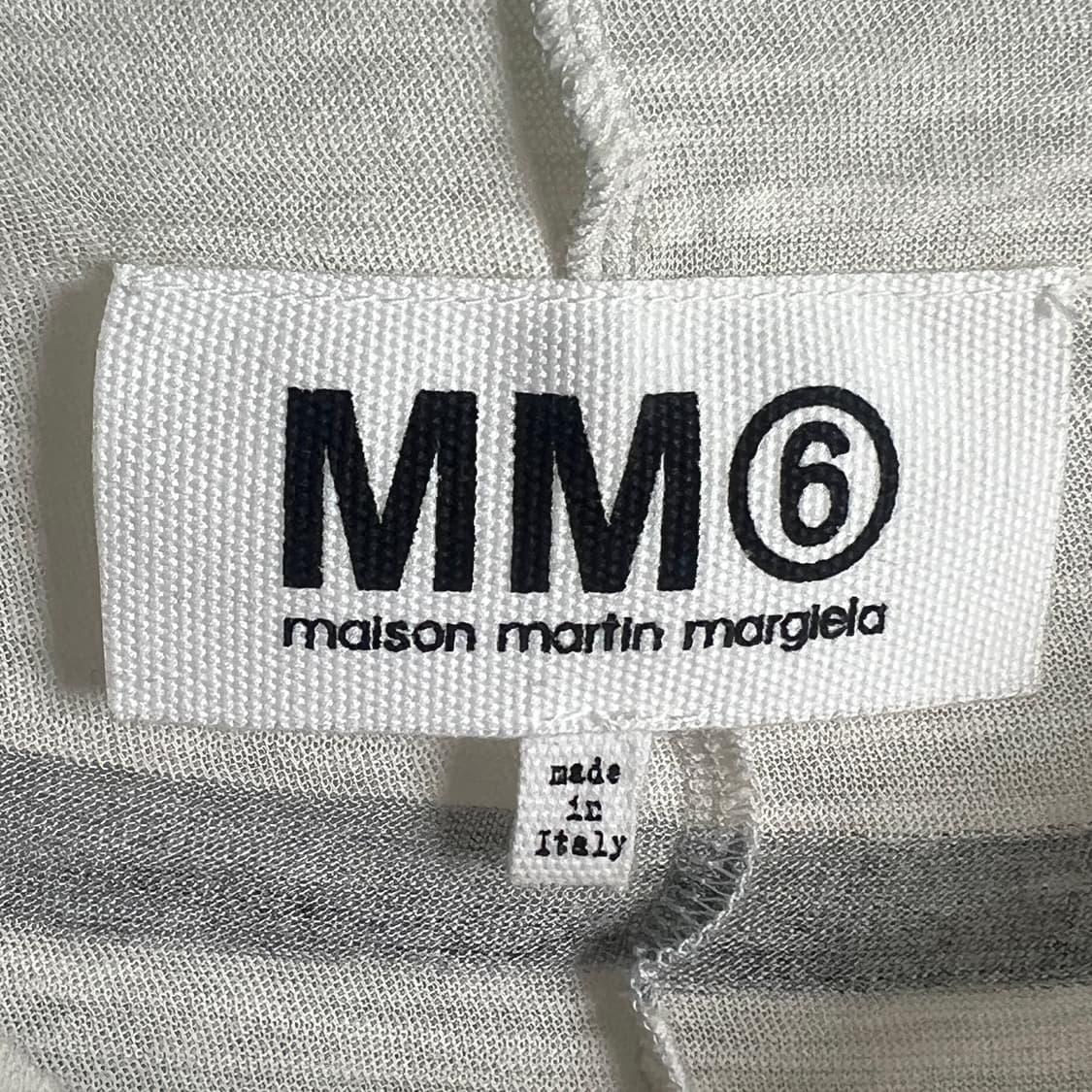 MM6 메종 마르지엘라 비대칭 보더 스트라이프 슬리브리스 S 상품이미지4