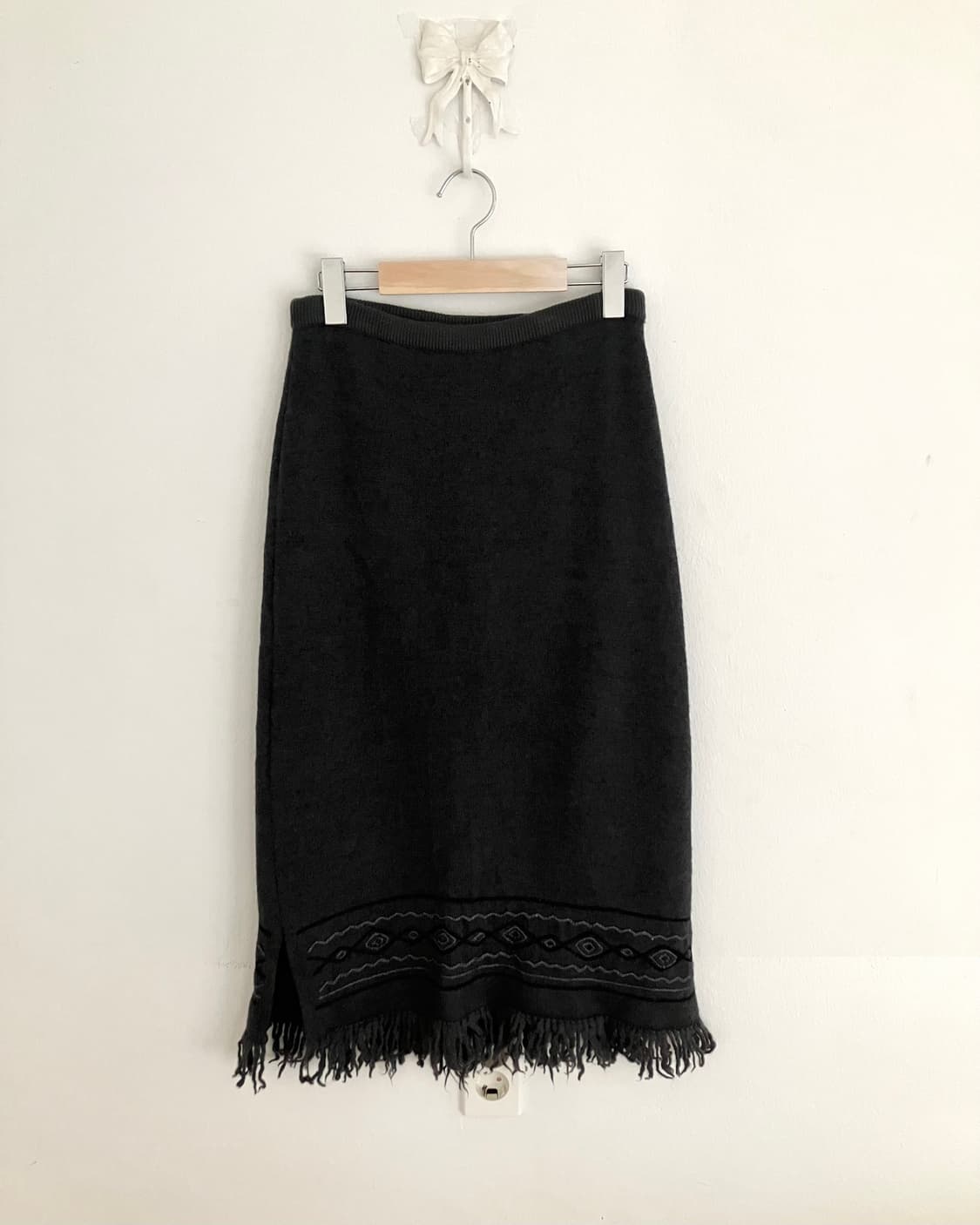 차콜 롱스커트 상품이미지5