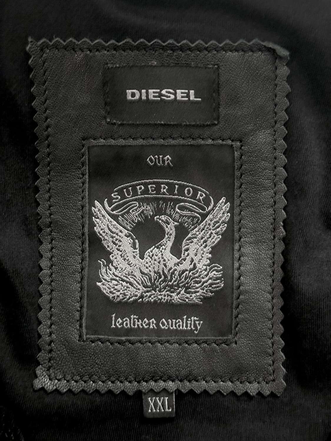 디젤 가죽자켓 후드집업 XXL 상품이미지2