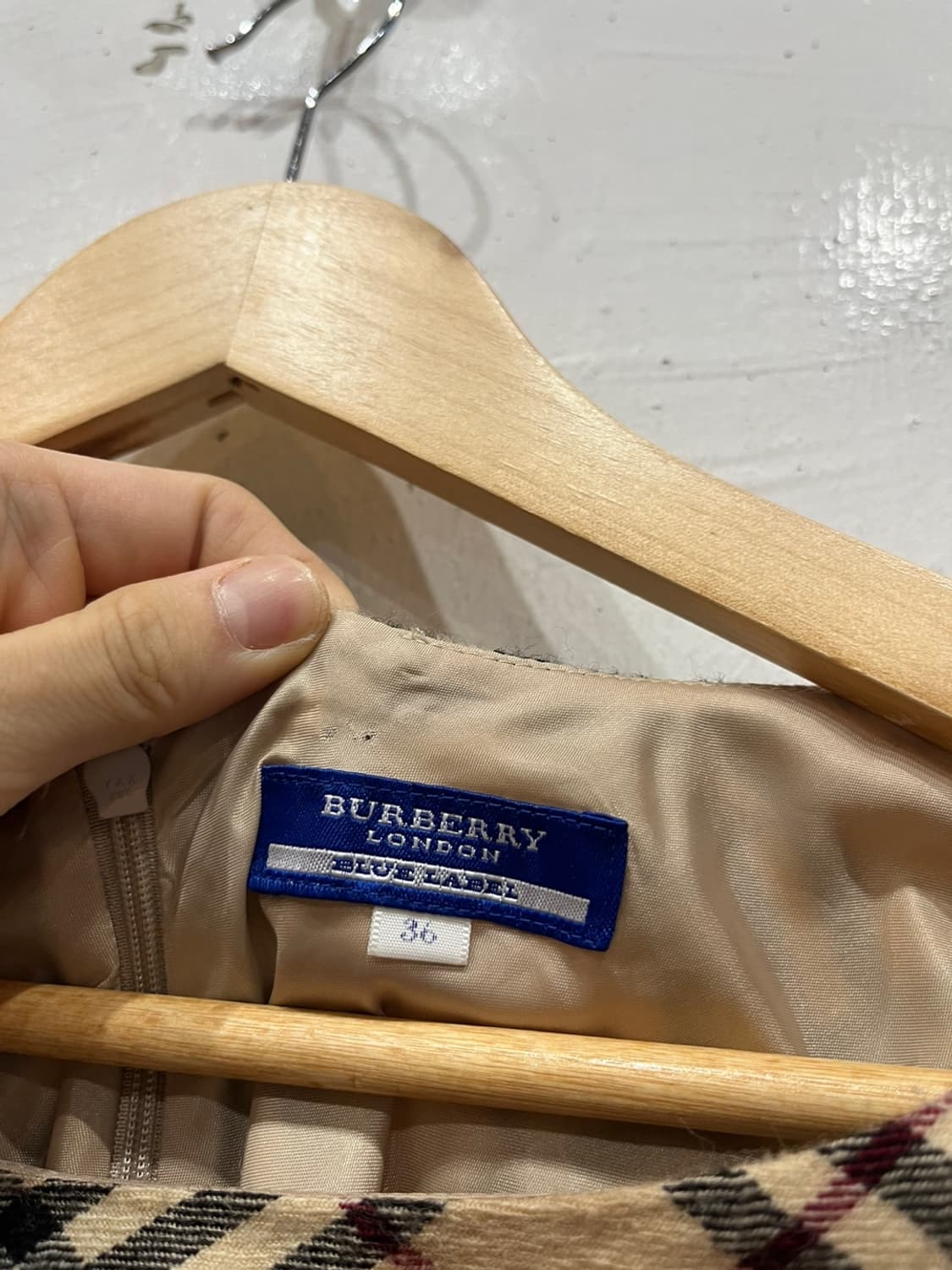 버버리 노바체크 퓨어울 원피스 Made in JAPAN  상품이미지5