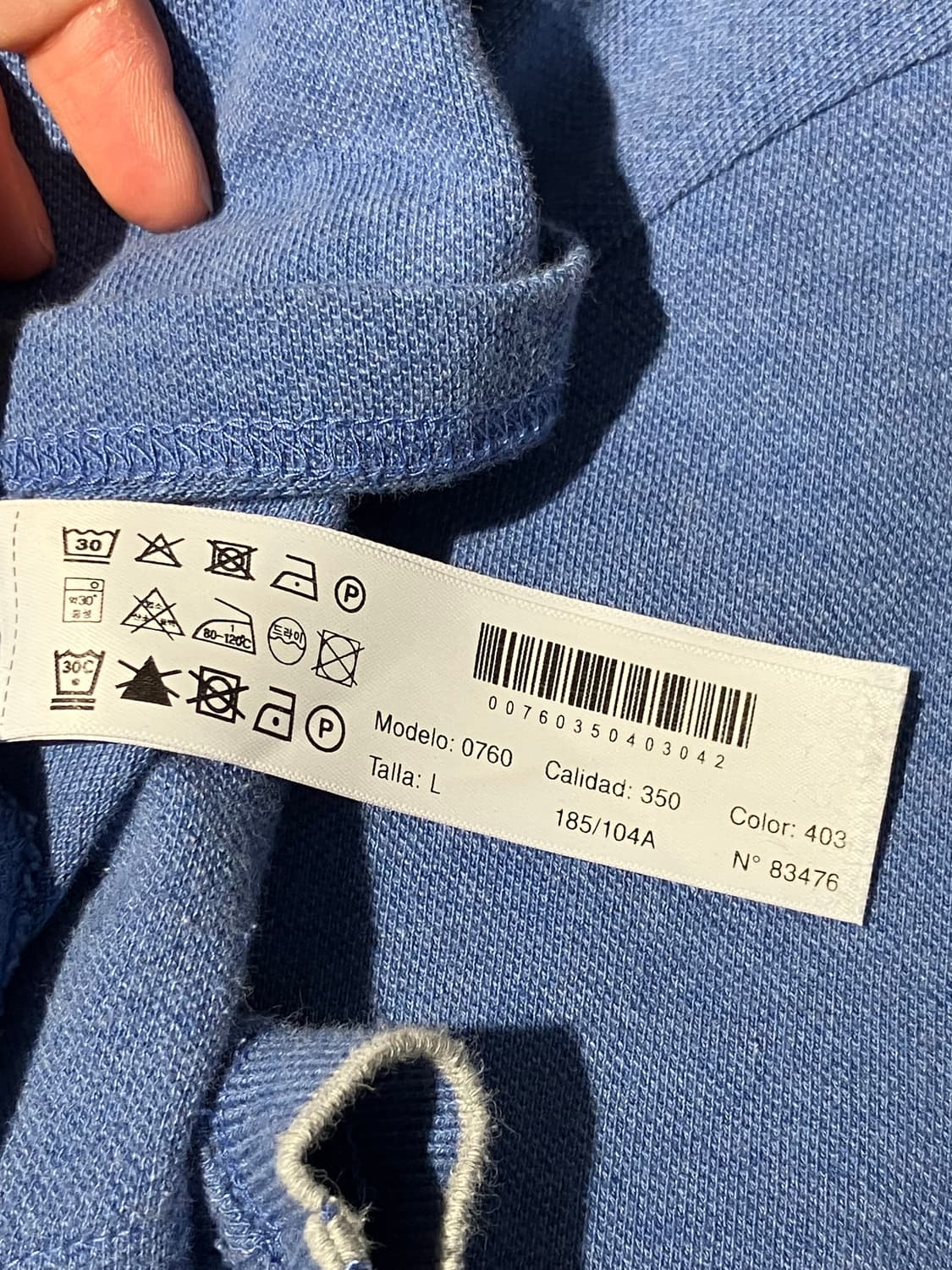 Massimo Dutti 헨리넥 반팔 티셔츠 L 상품이미지5