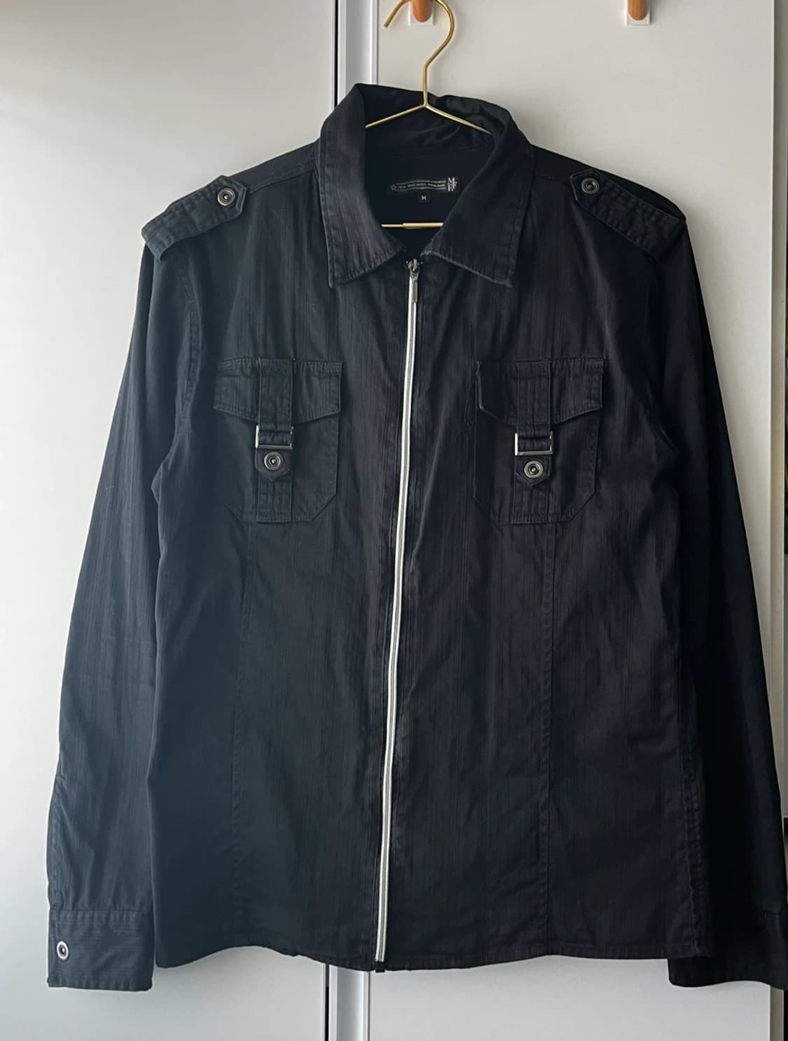 빈티지 포켓 셔츠 자켓 블랙  상품이미지1