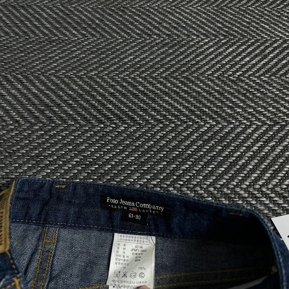 폴로 랄프로렌 레더 로고 데님 스커트 o 3364 상품이미지4