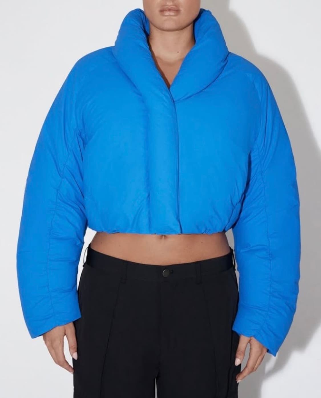 khy 크롭 패딩 푸퍼 자켓 블루 Xs 상품이미지1