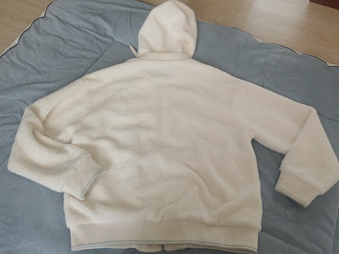 pom ponette 아이보리 후리스 후드집업 S~M 상품이미지3