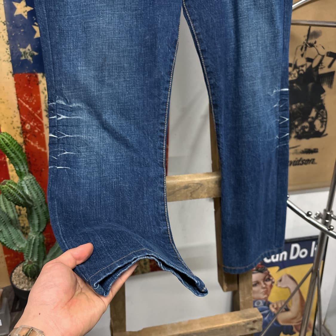 빈티지 리바이스 501 헤비 위스커링 샌드워싱 데님팬츠 N567 상품이미지4