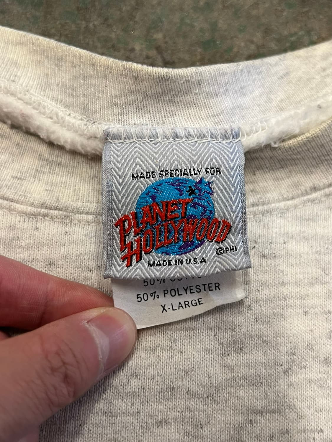90's [XL] 플래닛할리우드 올란도 맨투맨 USA 메이드 빈티지 스웻 상품이미지7