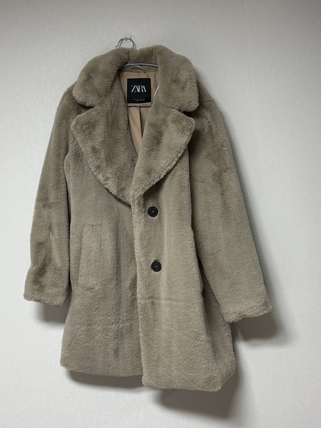 자라 퍼자켓 페이크퍼 하프코트 베이지 겨울 아우터 테디베어 상품이미지4