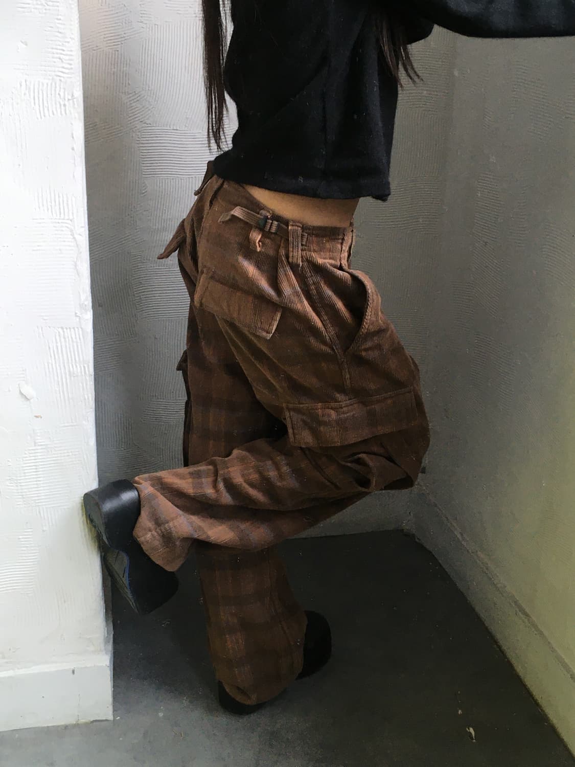 STUSSY 스투시 00‘s 체크 카고 팬츠 상품이미지1