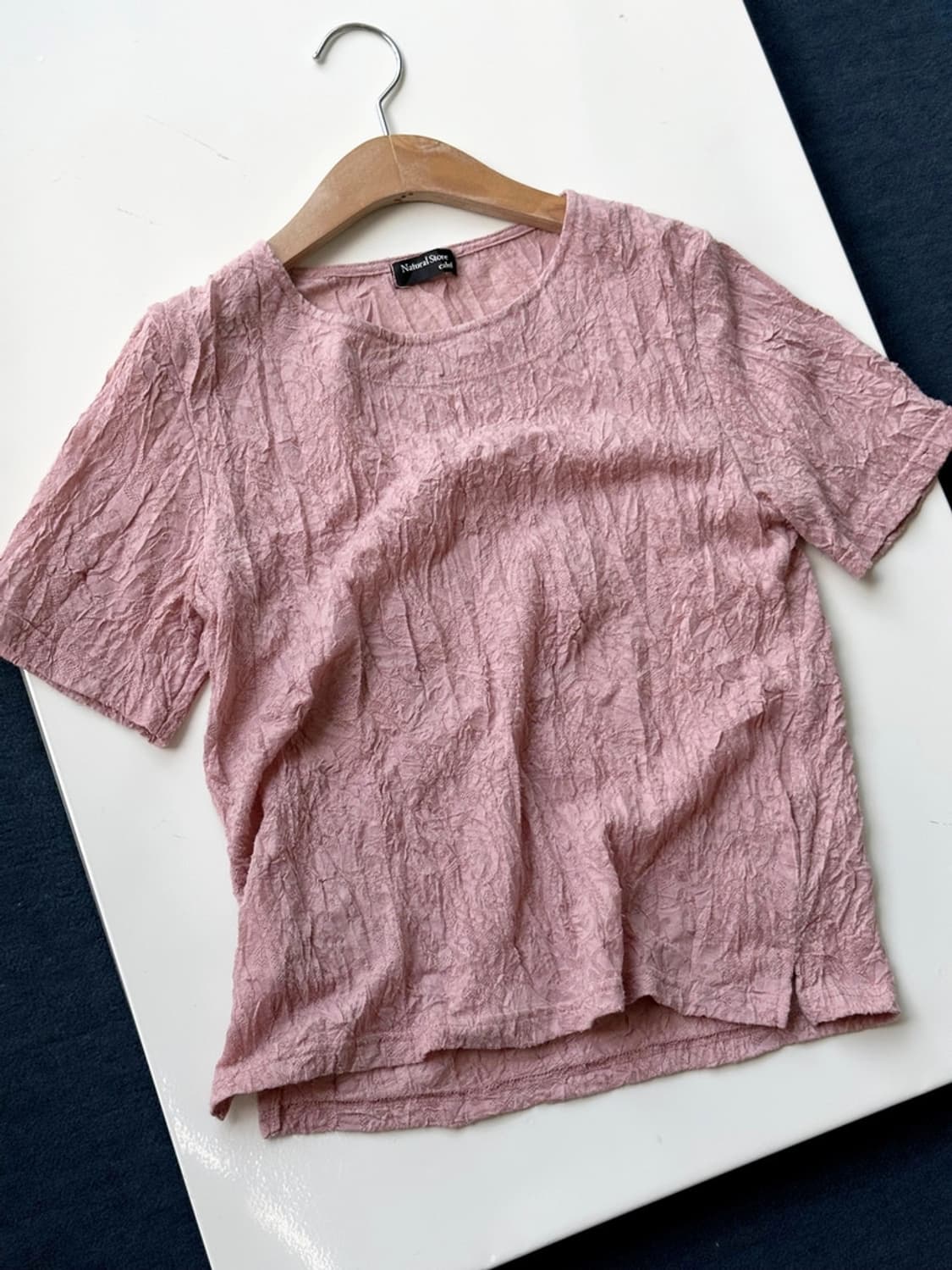 Irregular pattern wrinkled top 상품이미지2
