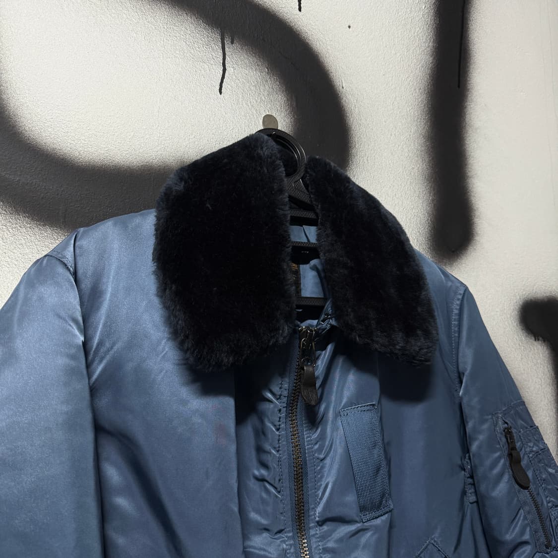 알파인더스트리 00s B-15C 퍼 카라 탈부착 플라이트 봄버 자켓 상품이미지5