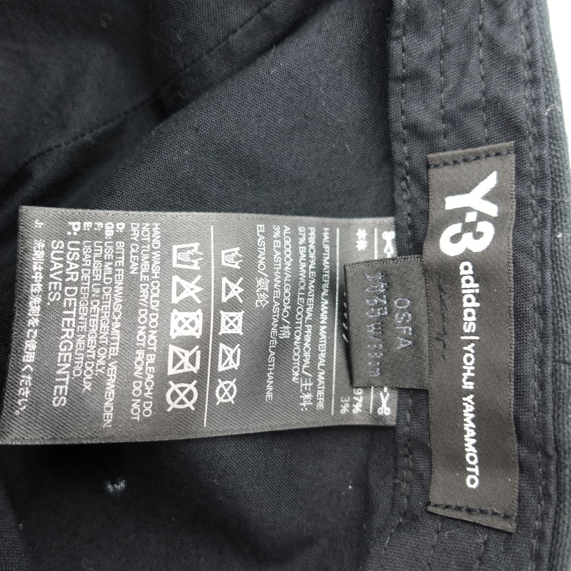 Y-3 요지야마모토 아디다스 블랙 자수 볼캡 상품이미지7