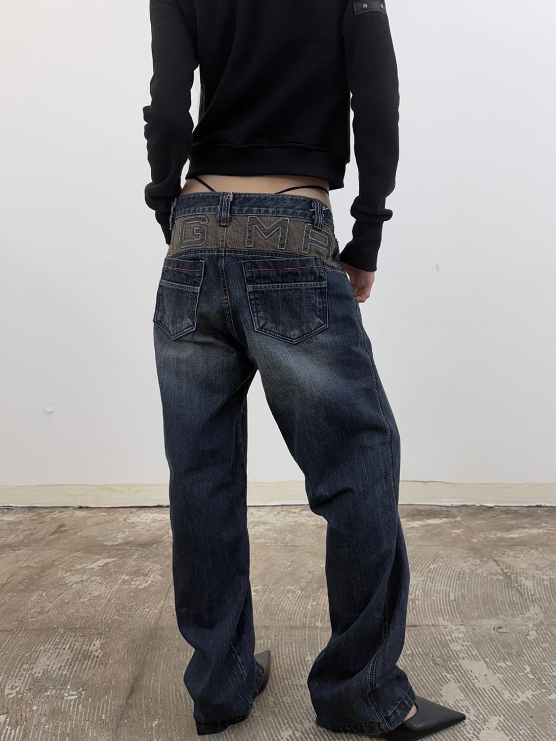 도그마엑스 데님팬츠 DGMA PATCHED SEMI BAGGY DENIM 상품이미지2
