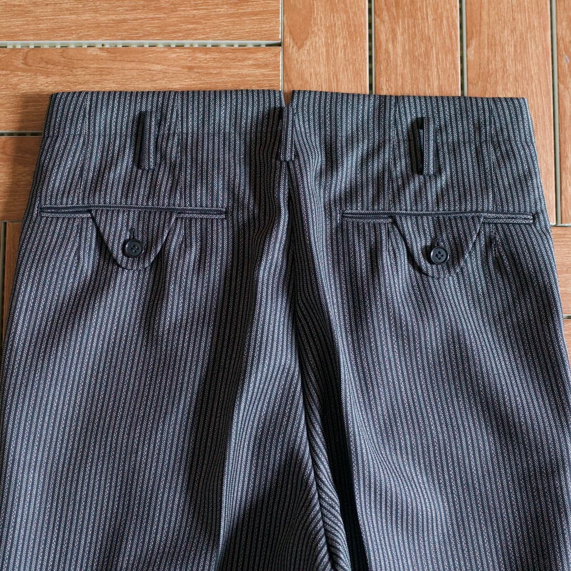 70‘s Daimaru striped wool slacks trouser 상품이미지5