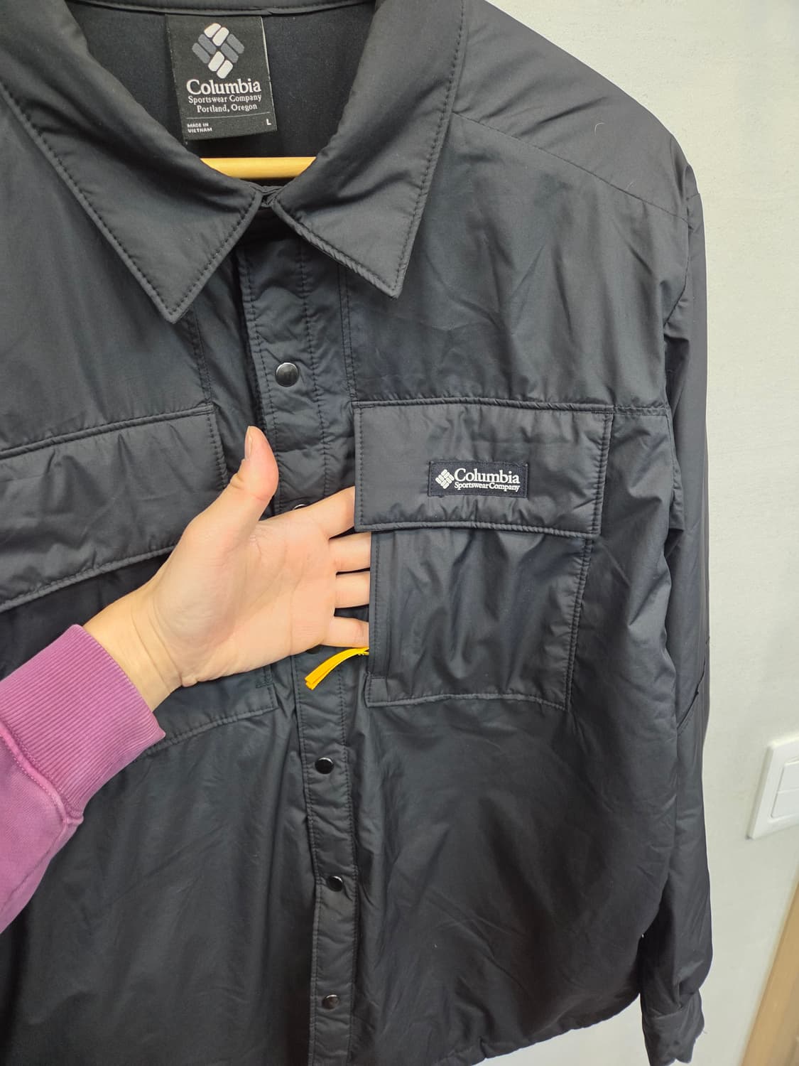 컬럼비아 볼라스틱 릿지 사이드포켓 패딩 셔츠자켓 L 상품이미지4