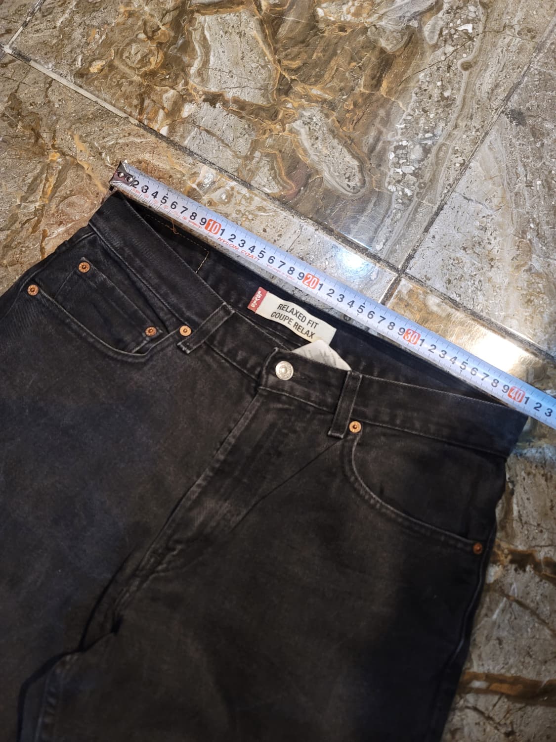 리바이스 550 흑청 와이드 데님 팬츠 상품이미지5