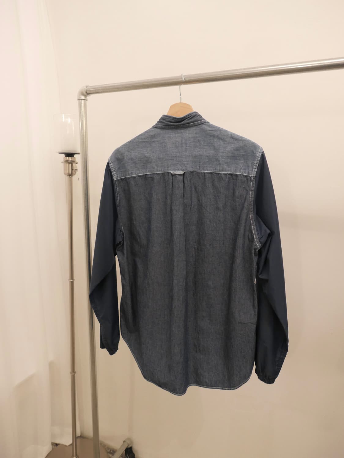 꼼데가르송 간류 나일론 슬리브 데님 셔츠 상품이미지3