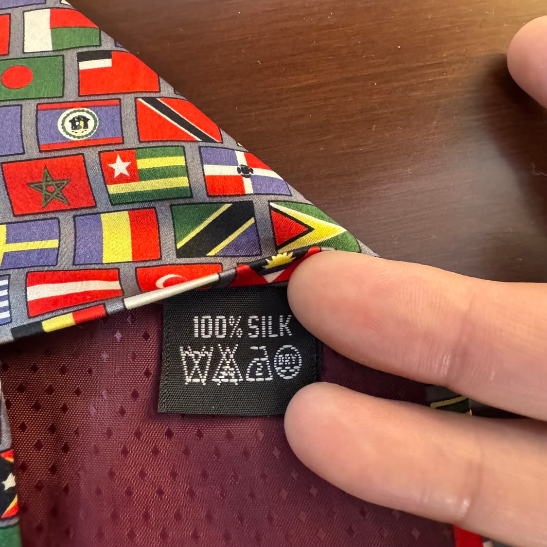 빈티지 만국기 실크 넥타이   상품이미지4