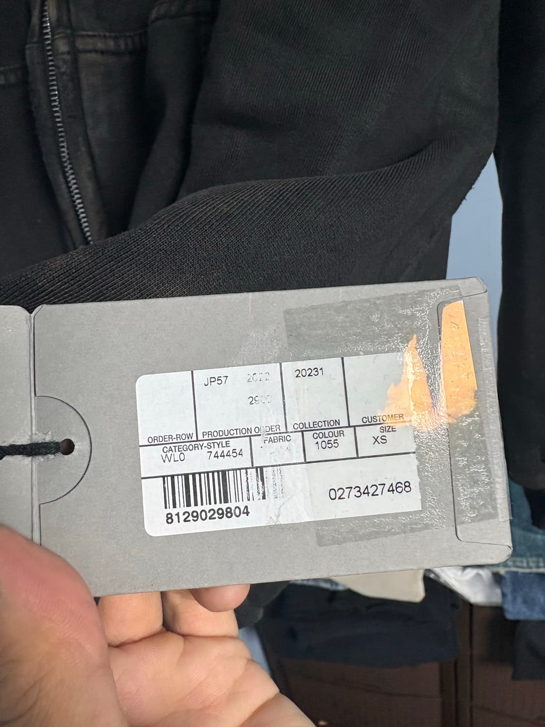 23SUMMER 발렌시아가 스몰핏 머드 후드 집업 XS 새상품 상품이미지4