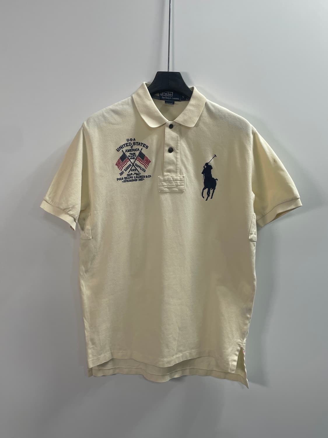 폴로 랄프로렌 빅포니 아이보리 반팔카라티 (on.631)   상품이미지1