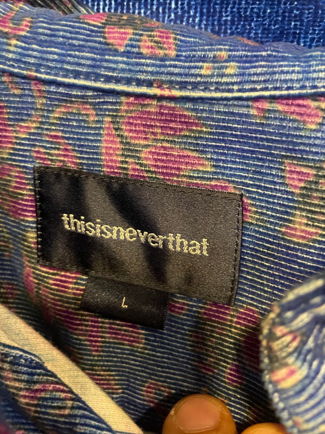 디스이즈네버댓 플라워 셔츠 블루L 상품이미지2