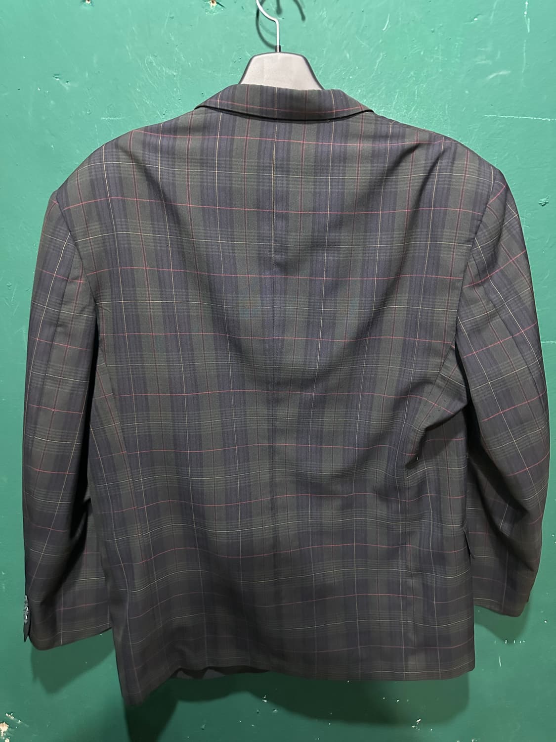 입생로랑 체크 블레이져 그린 상품이미지3