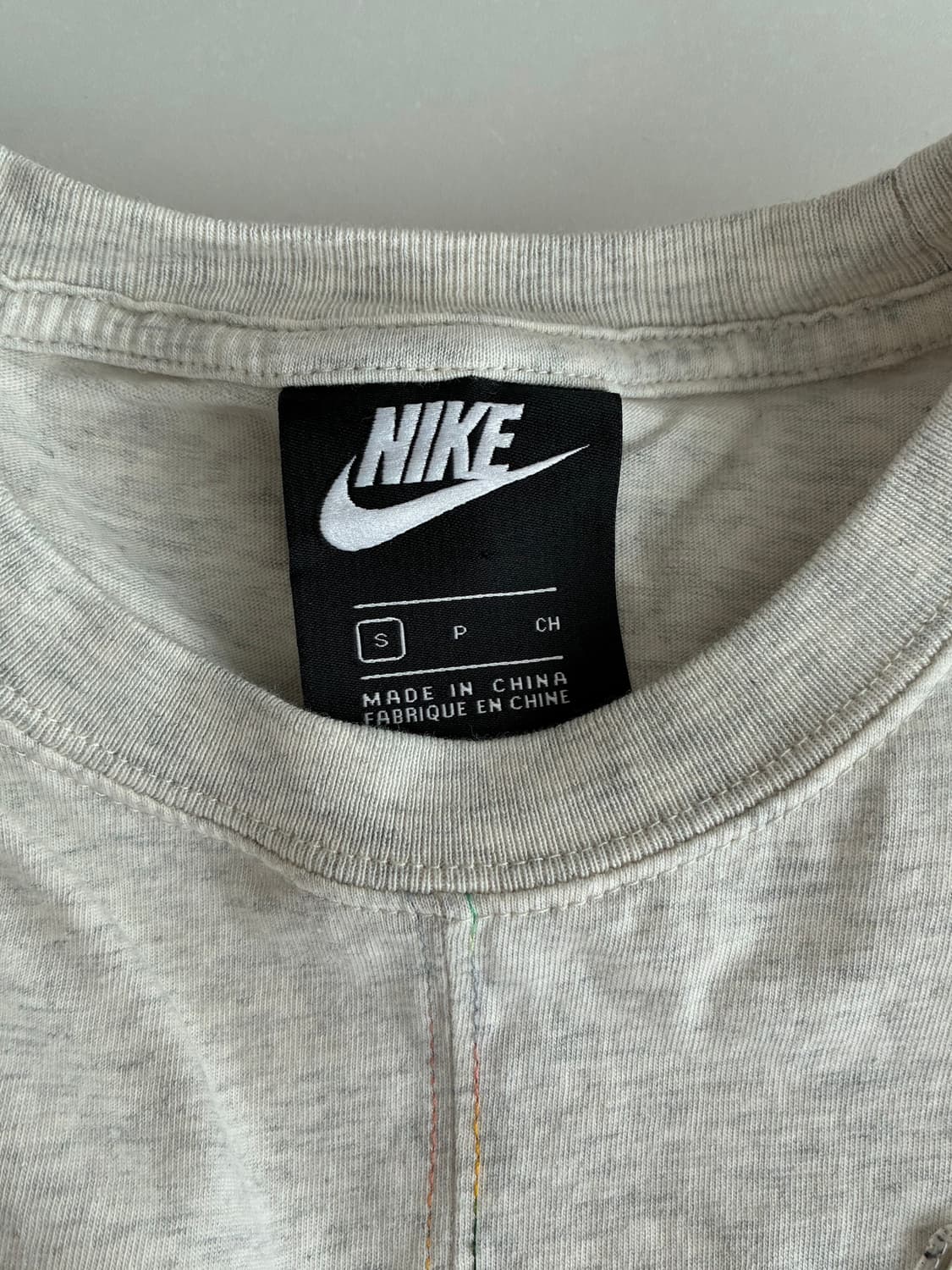 S) 나이키 오버사이즈 반팔 티셔츠 오트밀 상품이미지4