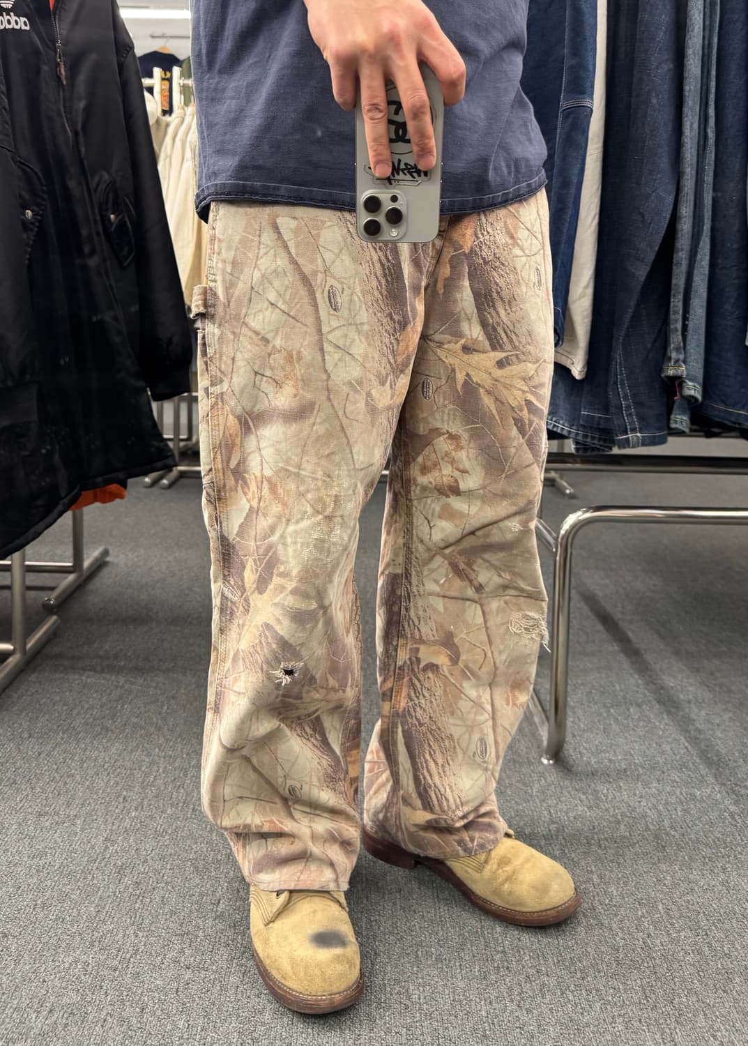 36)00’s 칼하트 빈티지 리얼트리 패턴 덩가리 워크 팬츠 상품이미지1